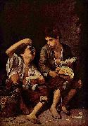 Bartolome Esteban Murillo Beggar Boys Eating Grapes and Melon Spain oil painting artist